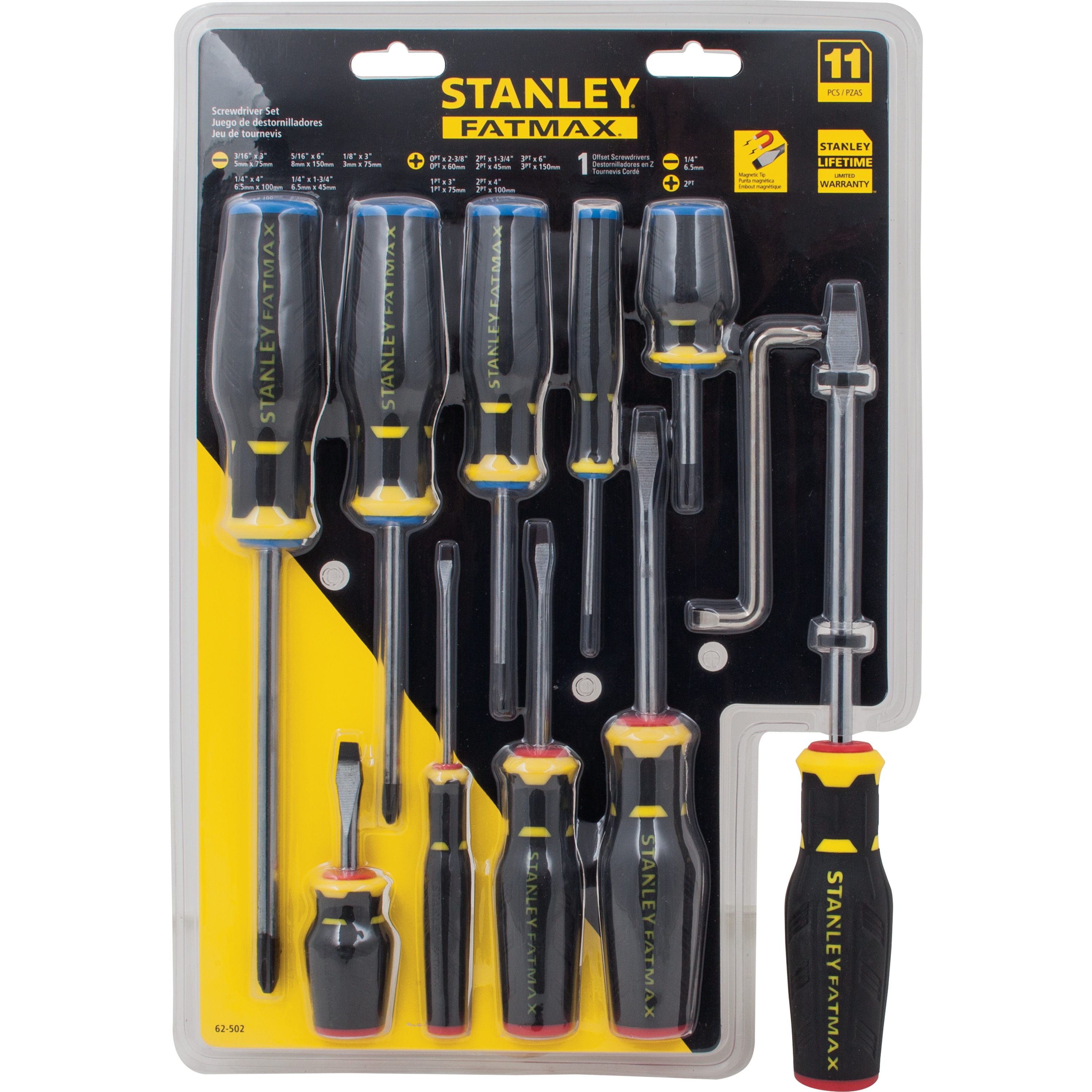 11 Pc Screwdriver Set - 62-502 | STANLEY Tools