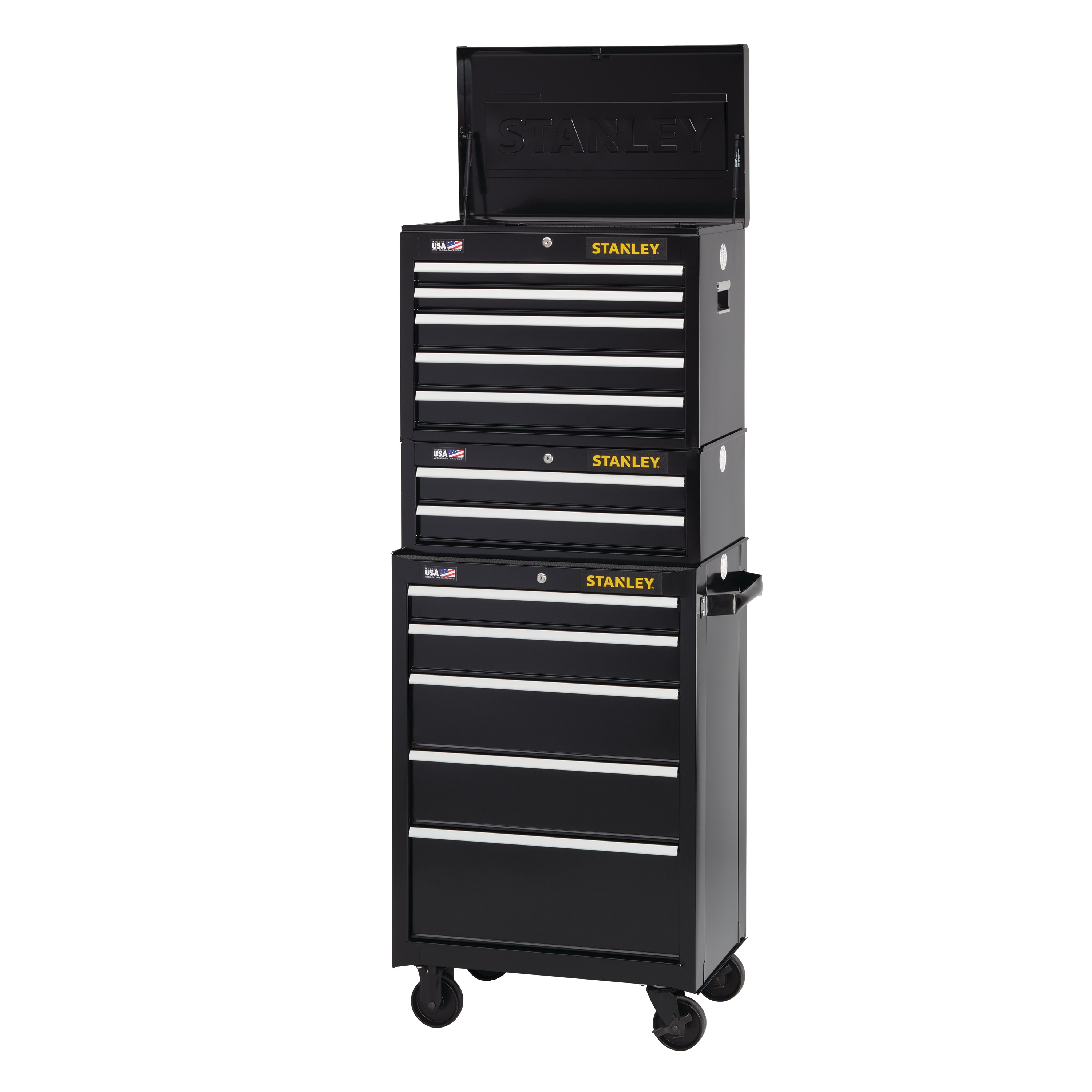 300 Series 26 in. W 2-Drawer Middle Tool Chest - STST22625BK | STANLEY 