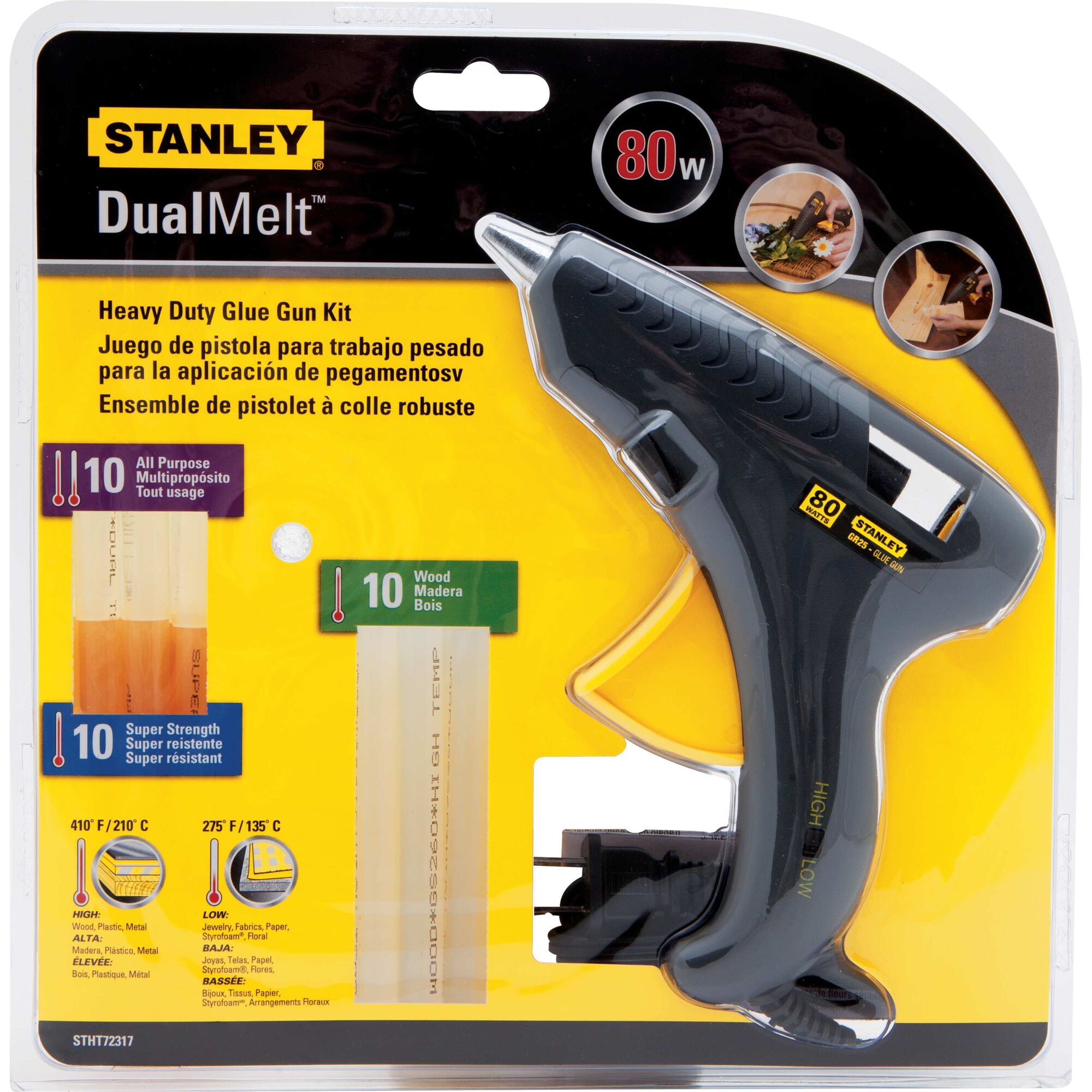 Dual melt store glue gun