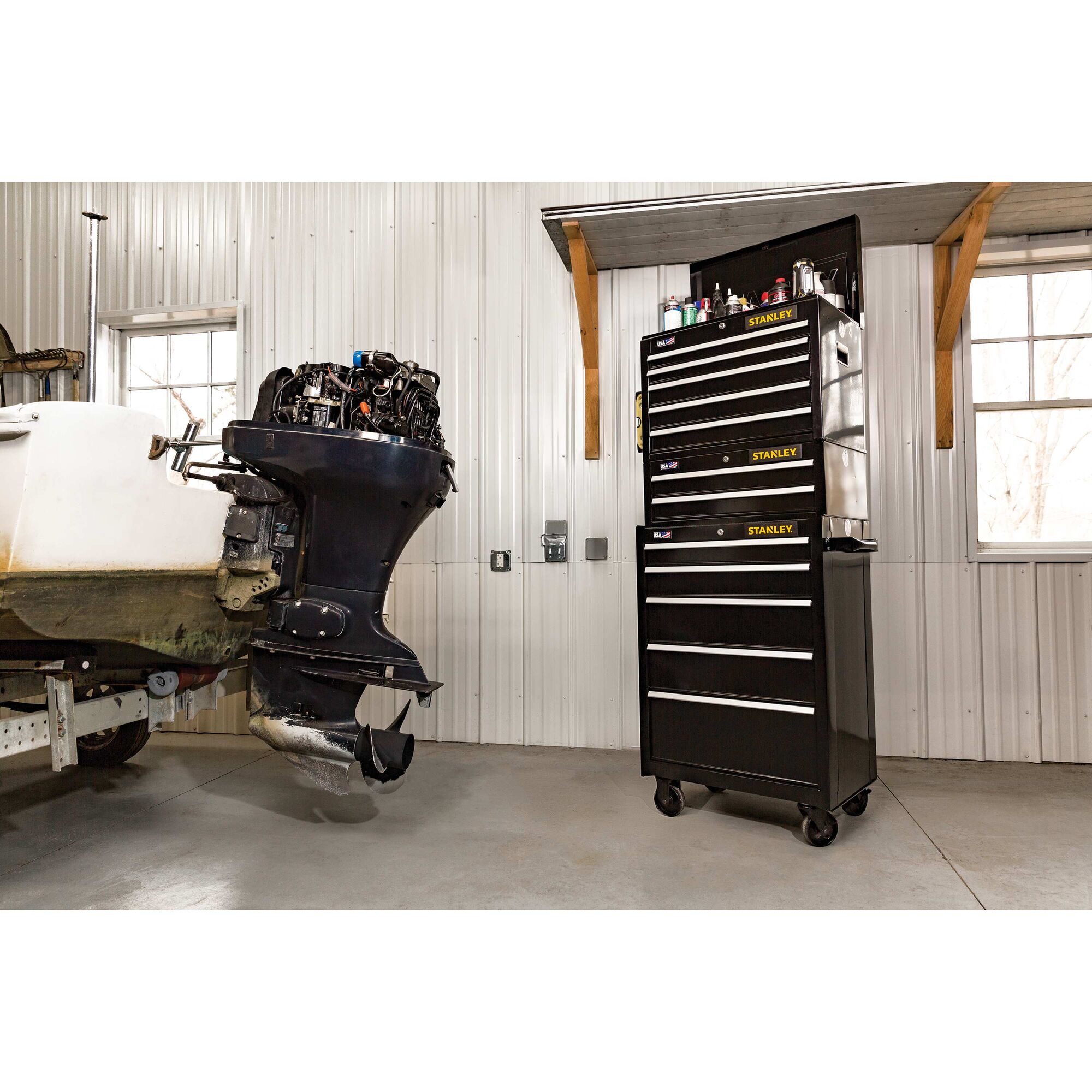 300 Series 26 in W 3 5-Drawer Rolling Tool Cabinet | STANLEY